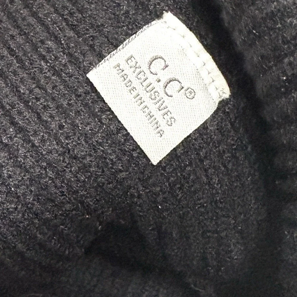 Lot‎ (3) CC Beanies Knit Hats Black Mint Tan Ski Snow Winter Chunky